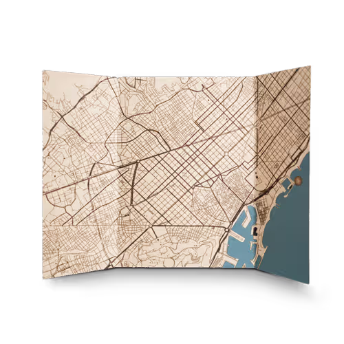 Plano de Barcelona artesanía Petit Comité Plano de Barcelona artesanía Petit Comité