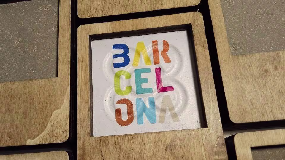 Premio artesanal mosaico Flor Barcelona