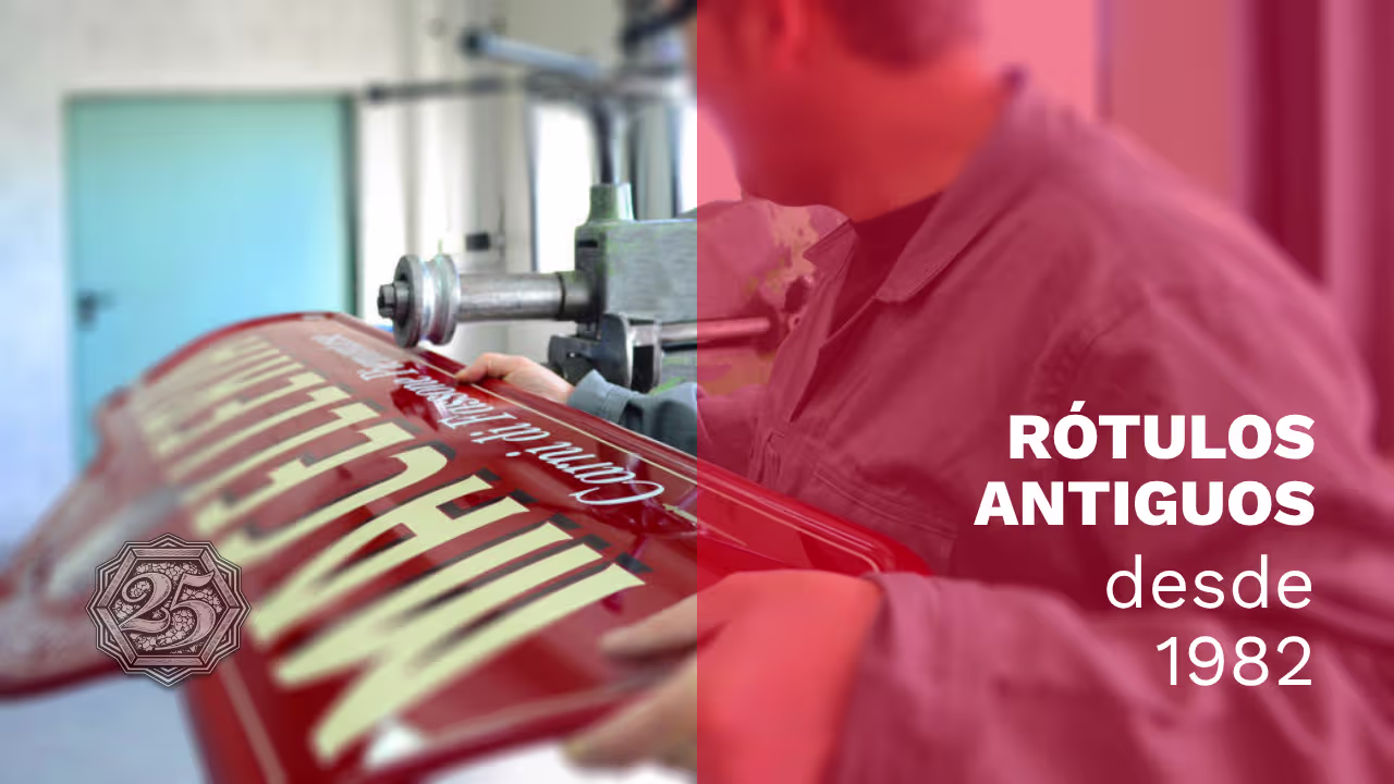 Rótulos Antiguos artesanales únicos en Barcelona desde Italia