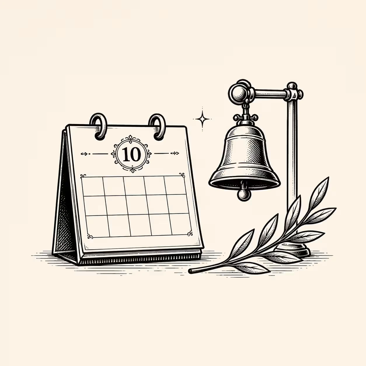 Icono de calendario y campana para fechas clave de la visita del Papa en Barcelona