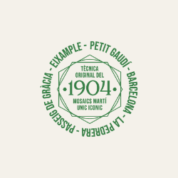 Sello técnica original de 1904