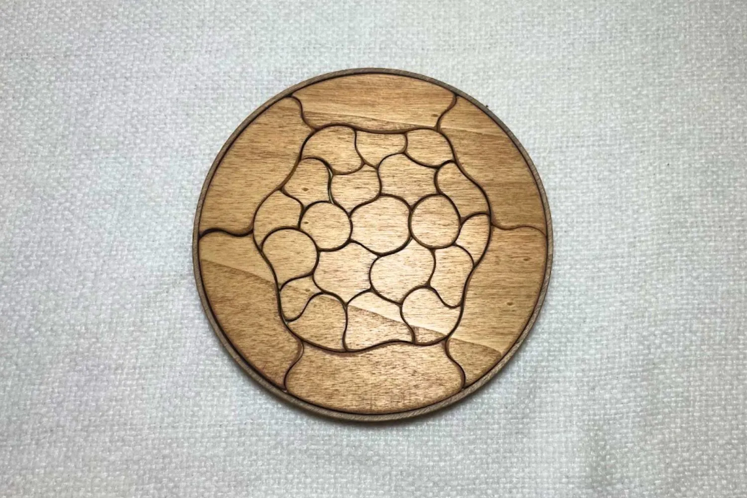 Puzzle Trencadís 5 en 1 completamente montado y acabado en madera natural