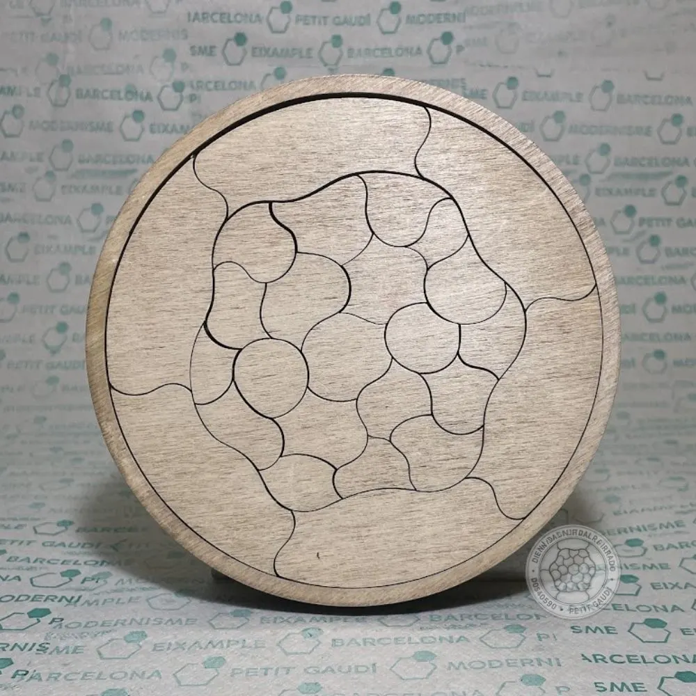 Puzzle Trencadís de madera en color hueso