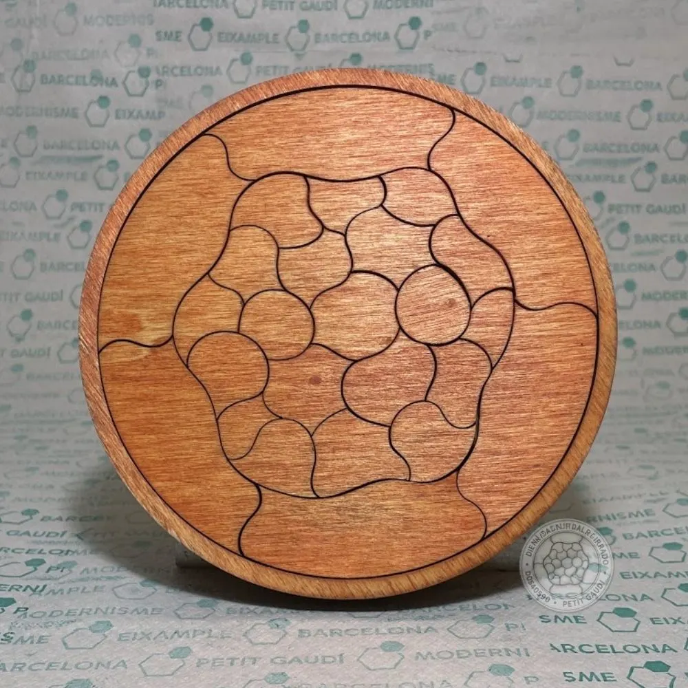 Puzzle Trencadís de madera en color naranja