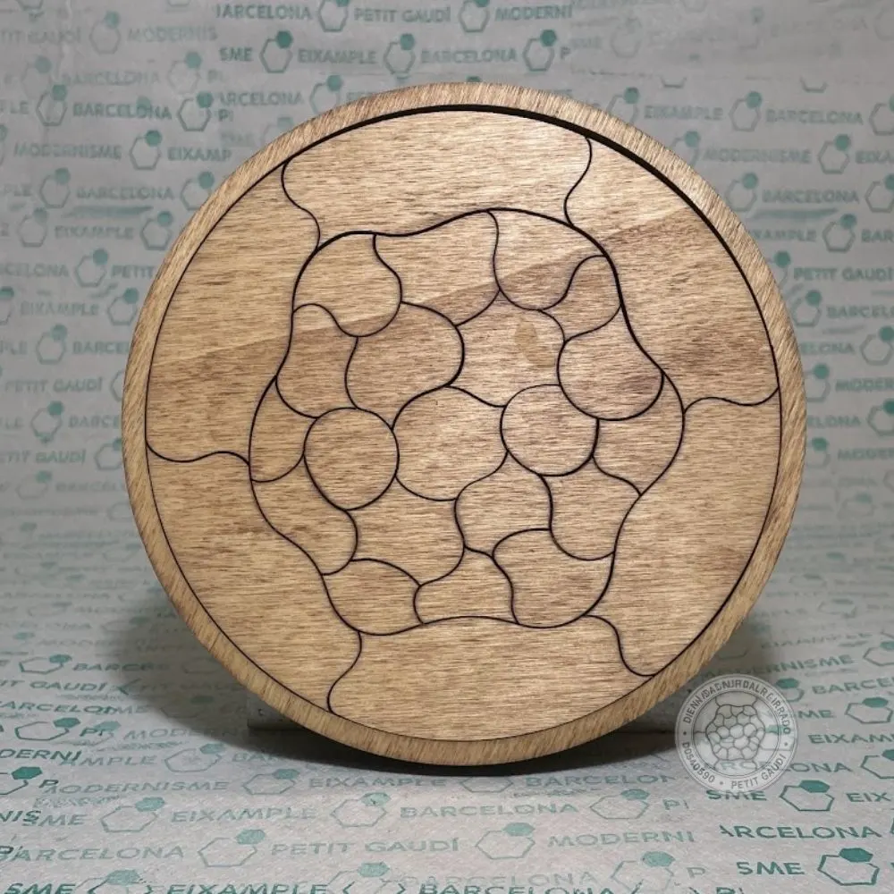 Puzzle Trencadís de madera en acabado natural